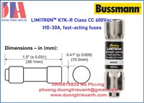 Cầu chì Bussmann KTK-R-8 | Bussmann KTK-R-20 | Bussmann KTK-R-15 | KTK-R-2⁄10 | KTK-R-9 Bussmann | Bussmann Việt Nam