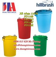Thùng có nắp Hillbrush loại 110 lít - màu xanh PD110B | Xô nhựa Hillbrush 110l PD110Y